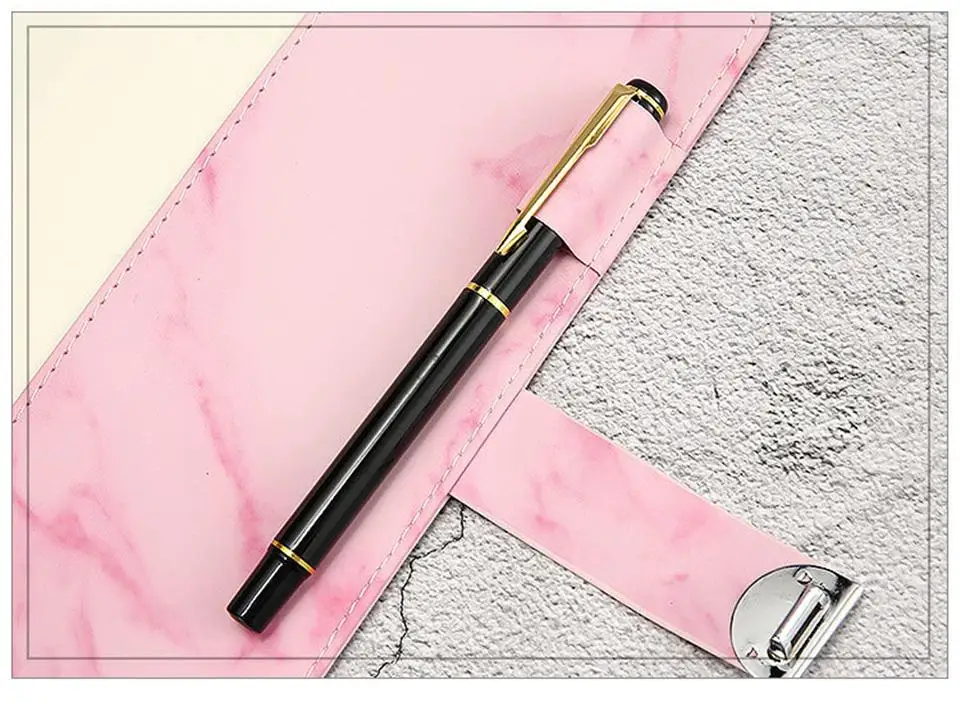 Блокнот А5 с мраморным замком кожаный дневник журнал простой планировщик блокнот