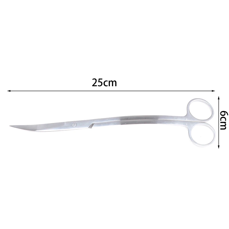 

1 PC Stainless Steel Tool 10'' Aquatic Plant Tank Curved Aquarium Clean Water Grass Waterweed Clipper Wave Scissor