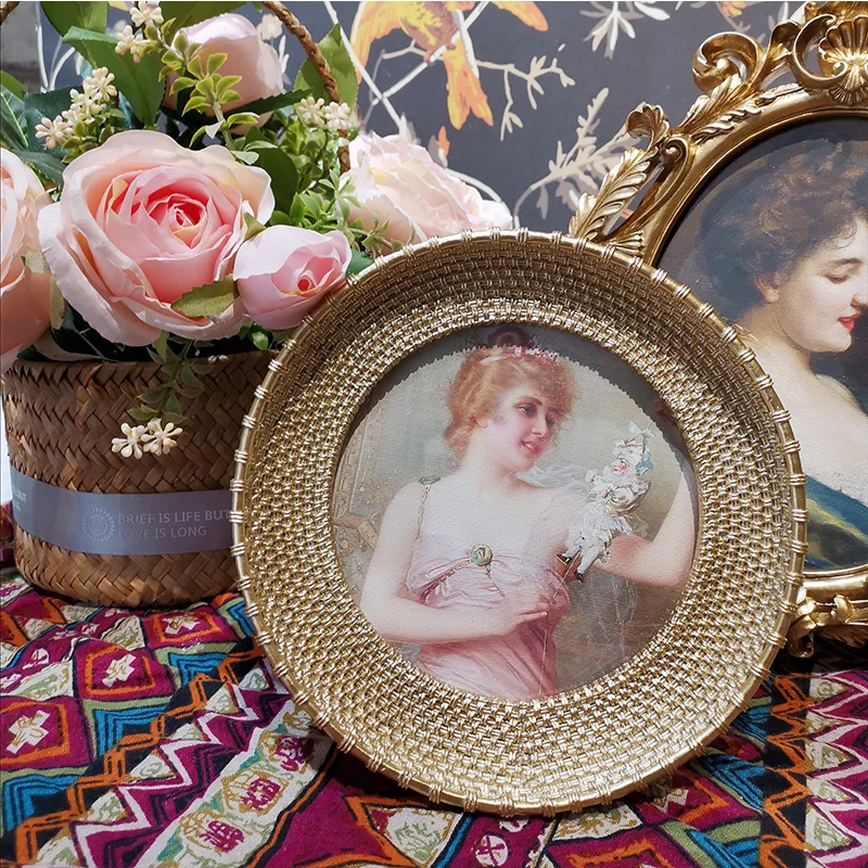 

Round Europe Picture Frames Single-frame Modern Classic Picture Frames Classic Quadros Decorativos Home Decoration BD50FE