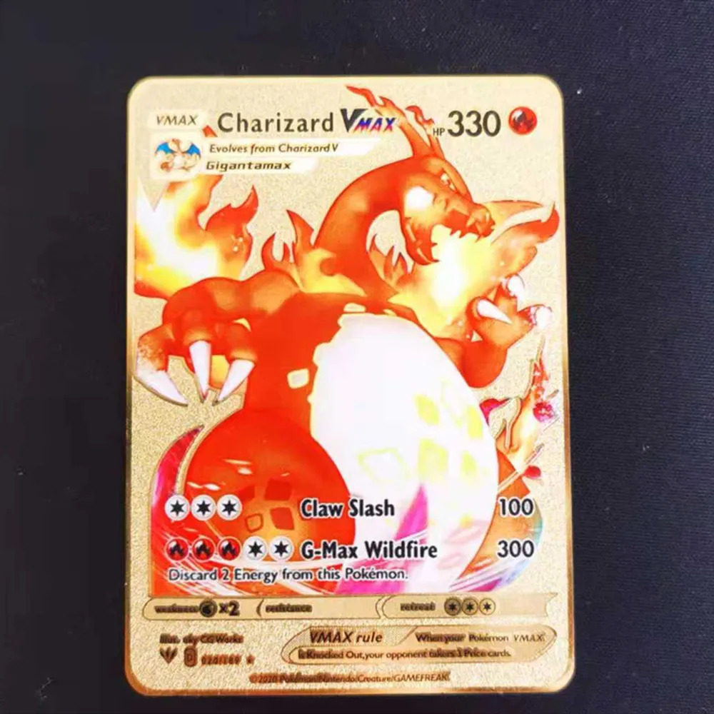Juego de cartas de Pok&eacute;mon de Metal para ni&ntilde;os, colecci&oacute;n de juguetes de Anime, regalo de Navidad, Mewtwo GX MEGA V & Vmax-5