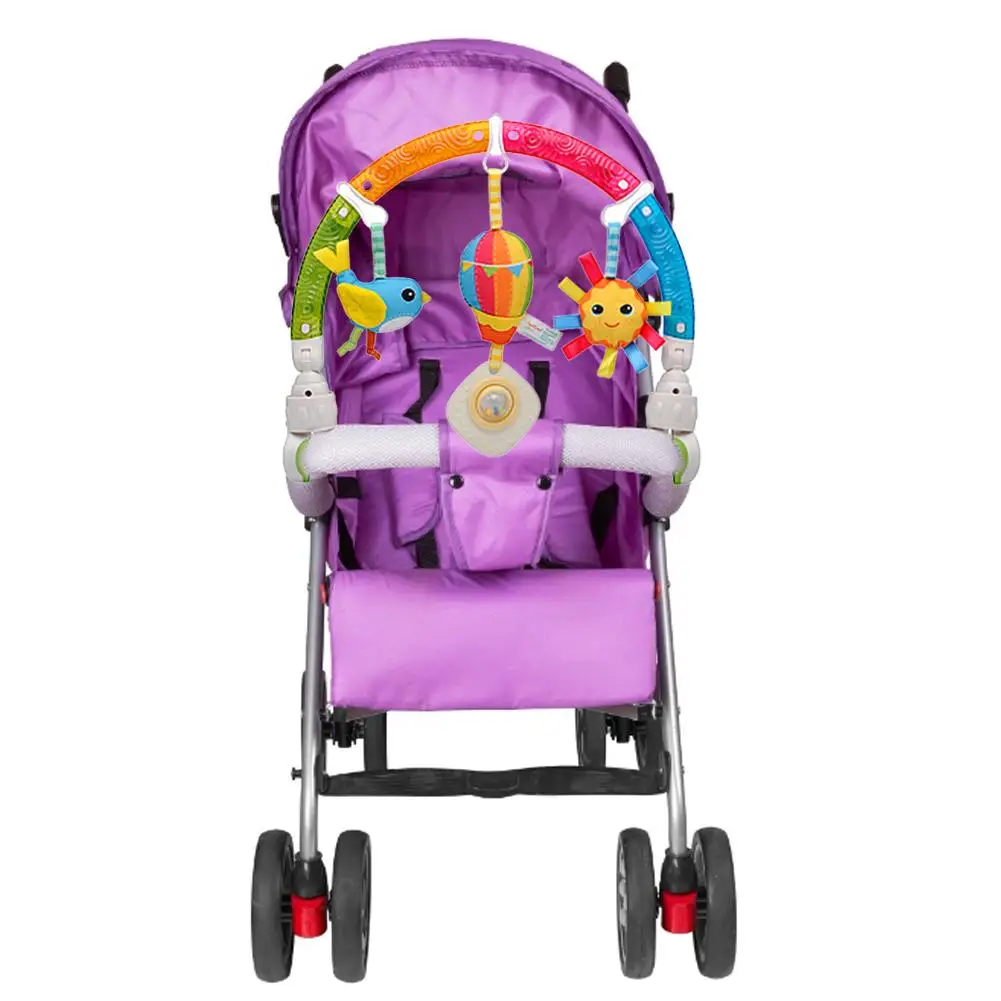 Baby Hanging Toys Stroller Bed Crib Travel Play Arch Accessory Cloth Bird Style Pram Activity Bar With Rattle |