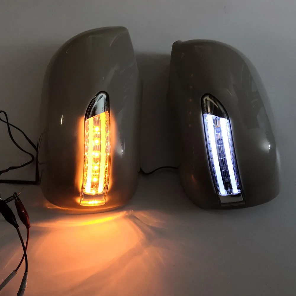 Светодиодный зеркальный фонарь заднего вида с крышкой Желтые Сигналы поворота +