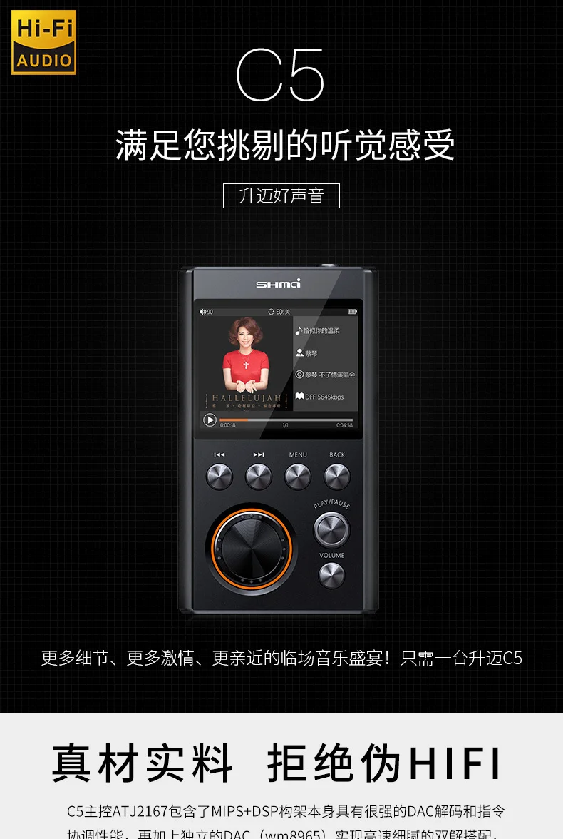 AK SHMCI C5 MP3 плеер обновленная версия DSD128 HIFI музыка Высокое качество Мини Спортивный ЦАП WM8965 процессор NiNTAUS X10