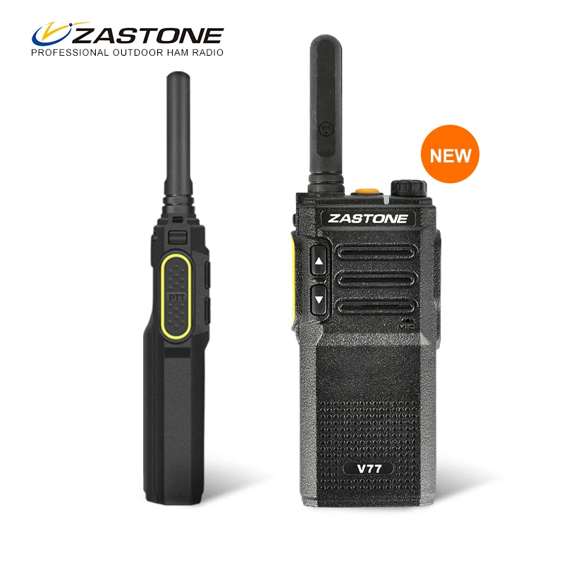 Zastone V77 Мини Портативная рация UHF 400-470MHz 1500mAh батарея HF трансивер коммуникатор портативный двухсторонний радиоприемник