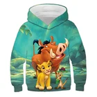 Детская одежда с 3D-принтом simba king lion, популярные толстовки с капюшоном для мужчин и девочек