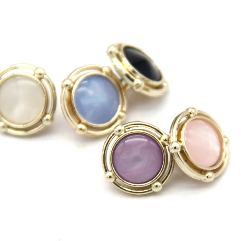 

10pcs Light Colorful Metal Shank Sewing Shirt Buttons For Clothes Women Wedding Dress Small Decorations Accessories Wholesale