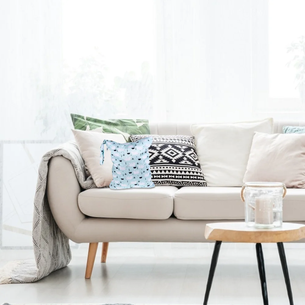 

Waterproof Zippered Baby Cloth Diaper Bag Reusable Nappy Bag Wet Dry Bag