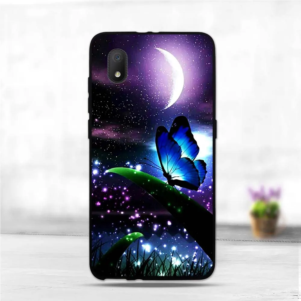 For alcatel 1B 2020 5002D Case Cover For alcatel 1B 1A 2020 Phone Case Black Silicone Soft TPU back Cover Luxury Animals Bumper