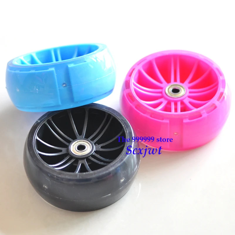 

Children's scooter wheel accessories front wheel screw universal child cart wheel widened Hummer flash wheel 12cm