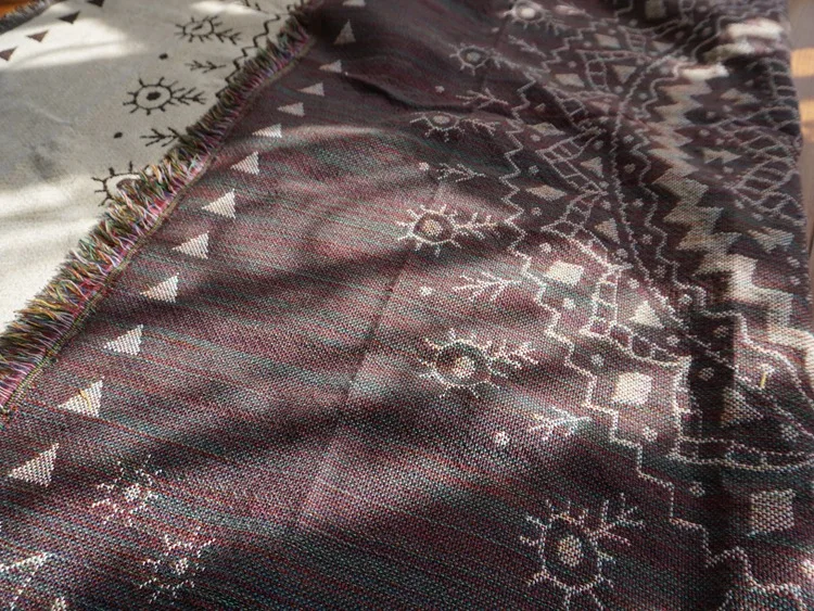 Aggcual Мандала Скандинавское одеяло двустороннее жаккардовое покрывало для дивана