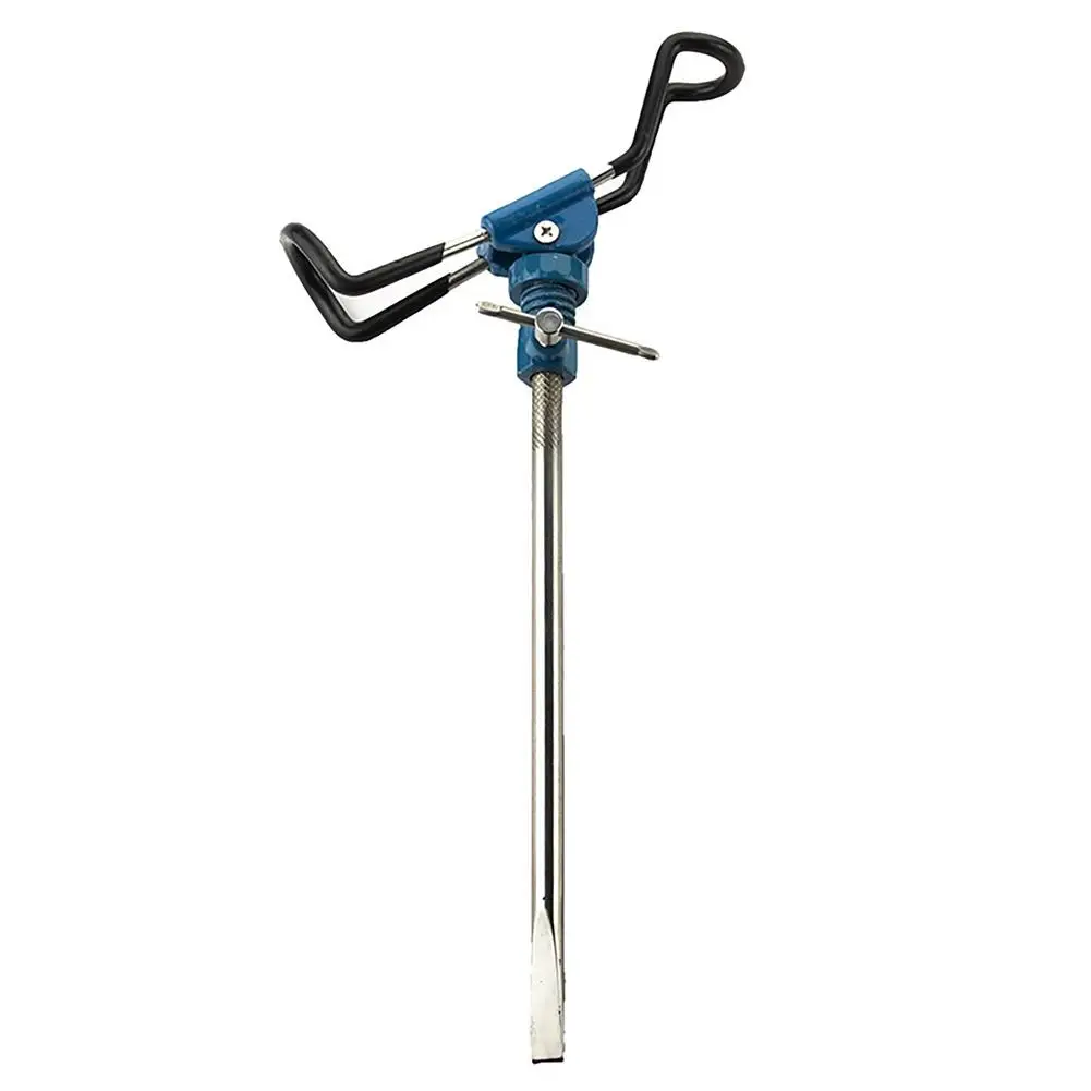 

Fishing Rod Bracket Thickened Stainless Steel Ground Insert Bracket 360-degree Folding Fishing Rotating Fixed Turret Bracket