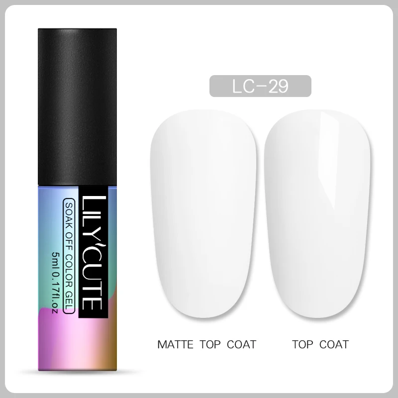 LC29 LILYCUTE матовый Гель-лак для ногтей Gery color зимний Гель-лак для ногтей матовое верхнее покрытие отмачиваемый УФ-Гель-лак для нейл-арта - Цвет: LC29