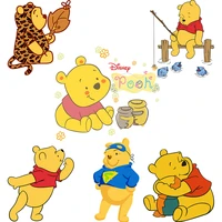 cute winnie pooh clothing thermoadhesive patches heat transfer thermal stickers cartoon diy t shirt for boys and girls kawaii
