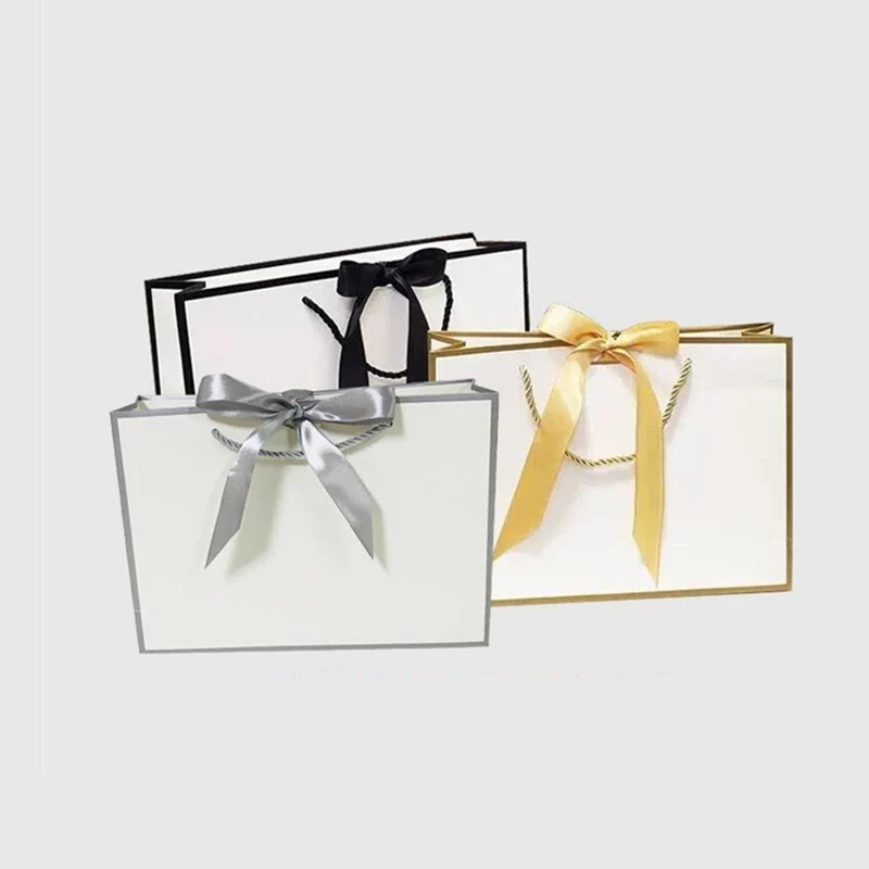 100 шт. индивидуальная подарочная упаковка бумажный пакет с покрытием тоут