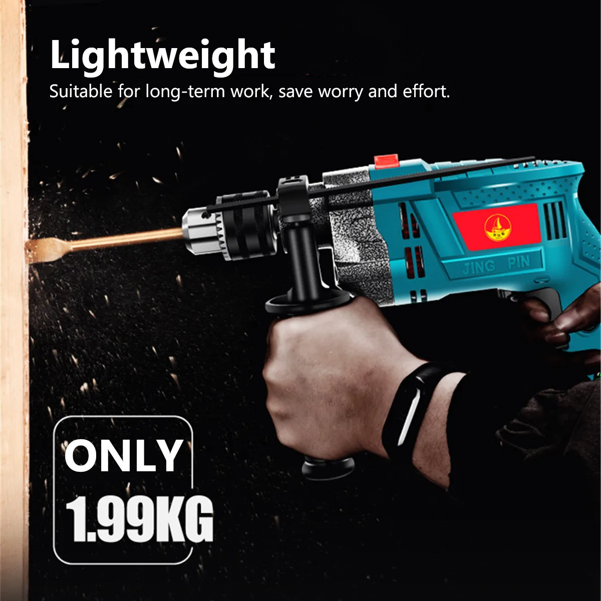 

1980W Electric Impact Wrench Rechargeable Electric Screwdriver Dril 3800RPM Multifunctional Wrench Power Tools For Woodworking