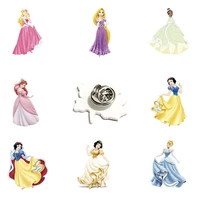 disney acrylic lapel pins bright aurora princess pattern epoxy resin badges brooches jewelry accessories jewelry hot sale fgz02