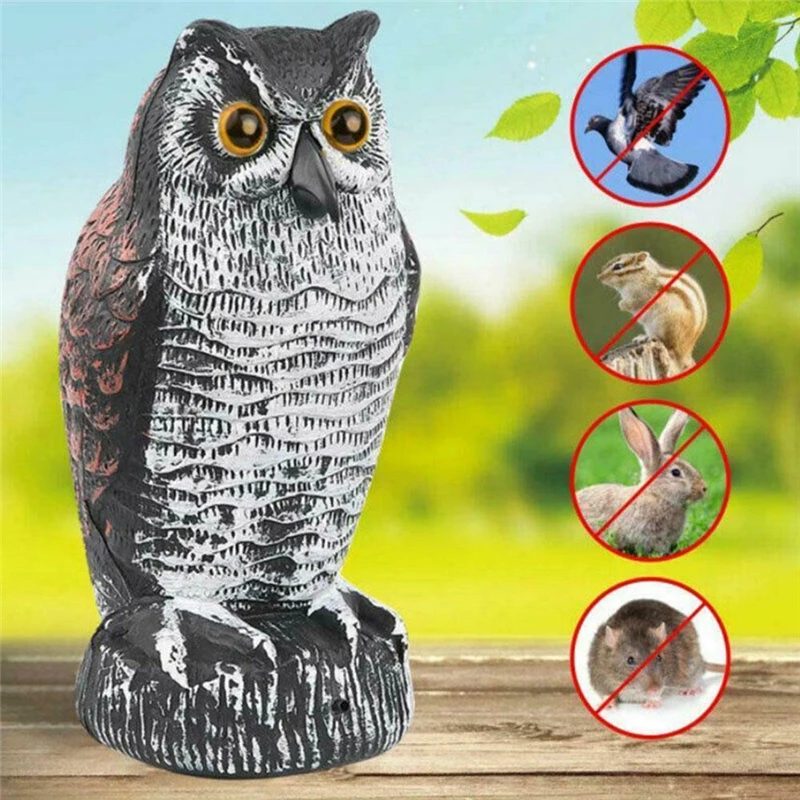 Реалистичная птица вращающаяся голова Сова промывка приманка функция