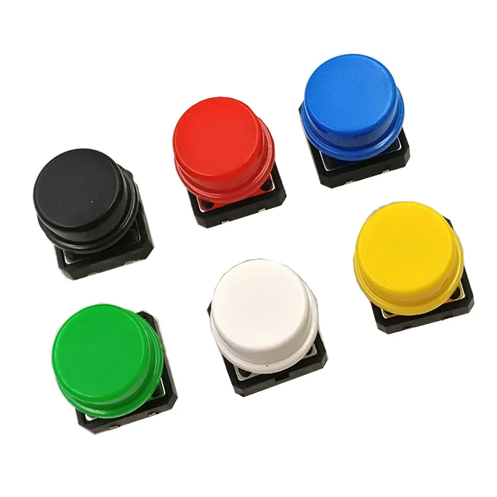 

Touch switch 12X12X7.3H button domestic + color button cap 4-pin in-line switch touch button