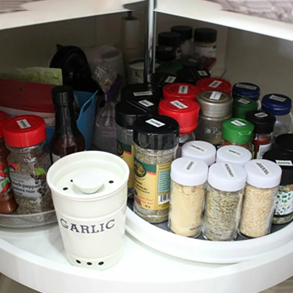 Вращающаяся полка для хранения приправ нескользящий шкаф кладовой ленивый