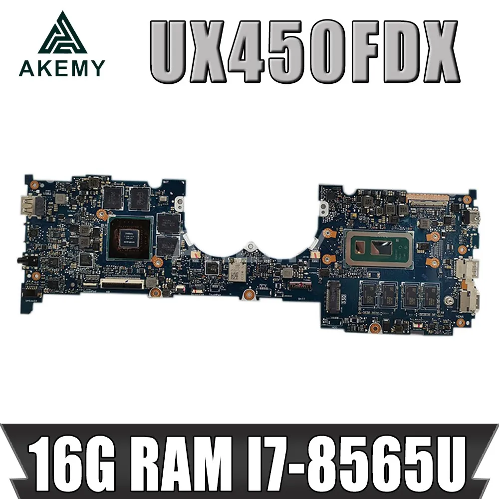 

UX450FDX motherboard For ASUS UX450FDX UX450FD UX450F laptop Mainboard mainboard tested W/ 16G/I7-8565U (V4G) GPU