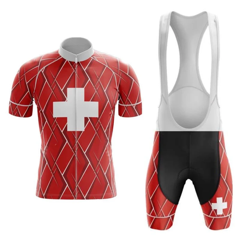 Швейцарская команда наборы Джерси для велоспорта настраиваемая дорога горные