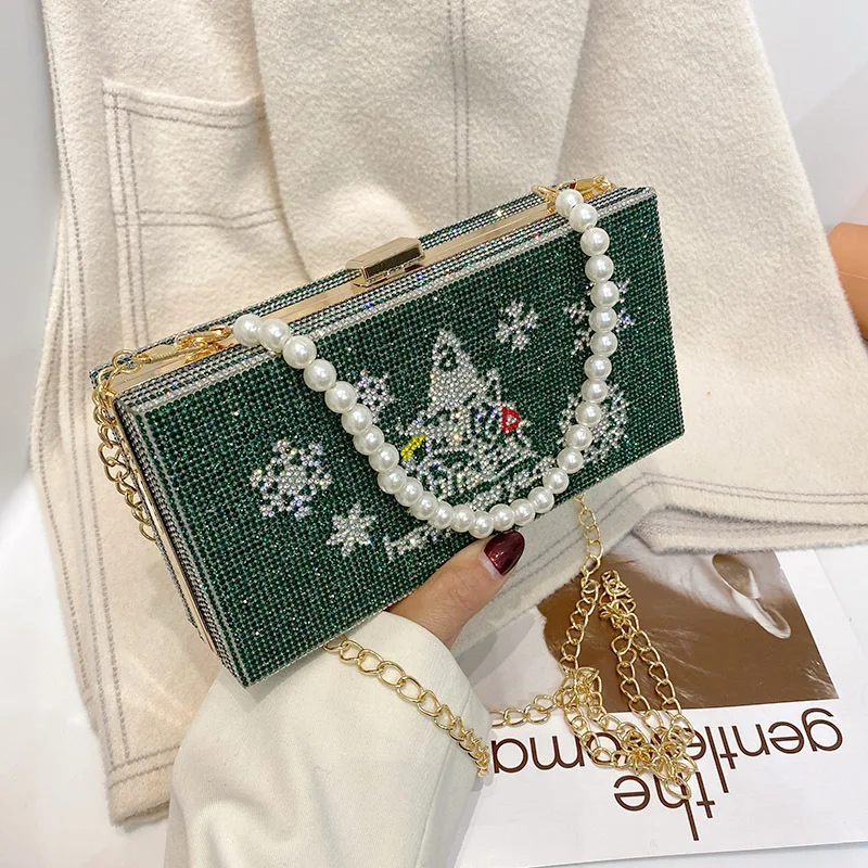 

Temperament dinner bag simple small square packaging in Europe and The United States using western chain packaging.