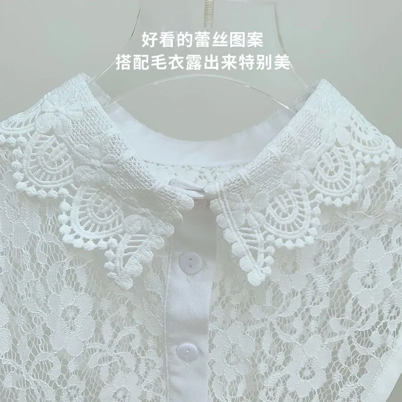 Linbaiway женские съемный воротник кружевное платье с цветочным рисунком и кружевным