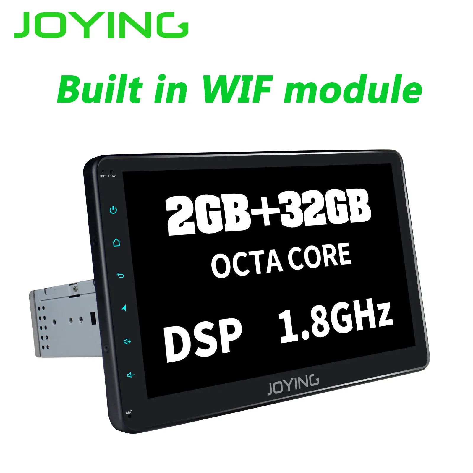 JY-UOS02N3 JOYING 10,1 дюймов ips экран автомобильное радио strereo Android 8,1 Универсальный радио Кассетный плеер Поддержка зеркальная связь/DSP/SWC/DVR/OBD BT - Цвет: JY-UOS02N3