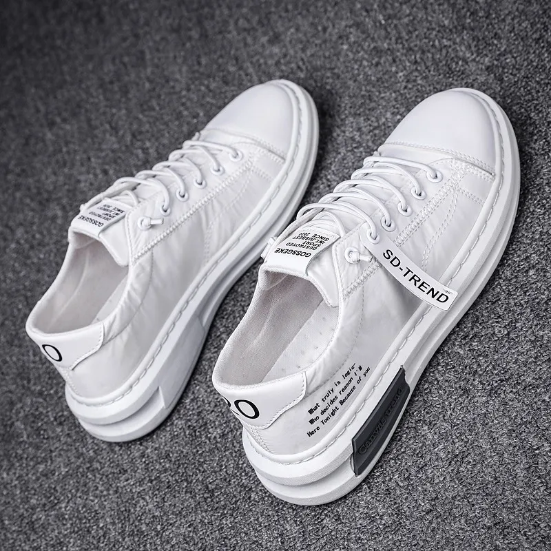 

Men's Vulcanized Shoes, Sports Shoes Fashion Lace-up Solid Color Shoes Rubber Flat Bottom Autumn Casual Men's Shoes Canvas Shoes