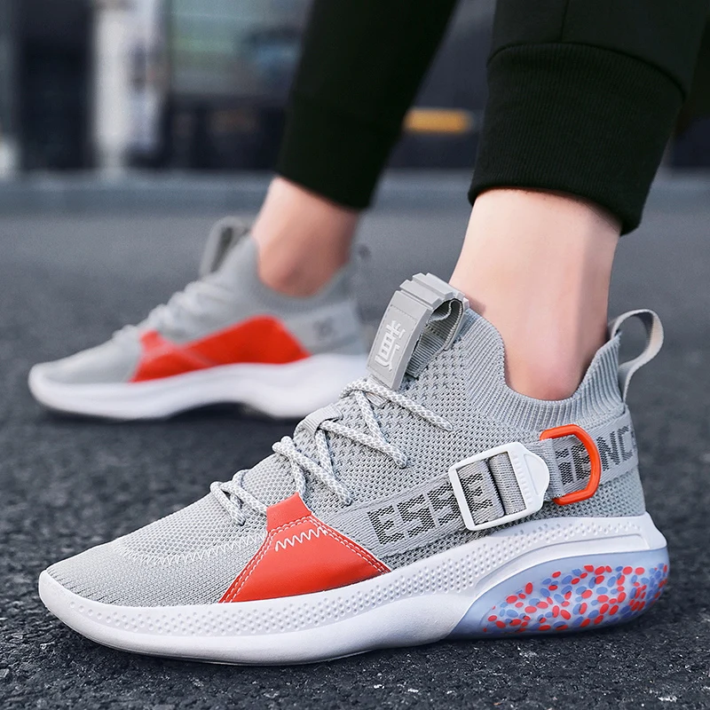 Men Vulcanize Shoes Sneakers Breathable Casual No-slip 2020 Male Air Mesh Lace Up Tenis Masculino |