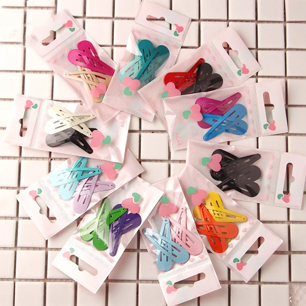 4 шт./компл. металлические зажимы для волос карамельных цветов милые двухцветные s