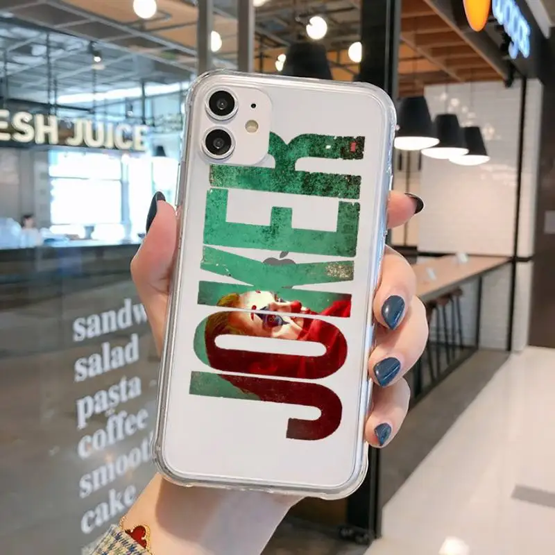 

Joker 2019 Clown Heros Phone Case Transparent for iPhone 11 12 mini pro XS MAX 8 7 6 6S Plus X 5S SE 2020 XR