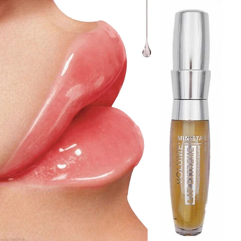 

New Product Sexy 3D Lip Plump Big Lips Transparent Makeup Long Lasting Waterproof Big Mouth Elastic Ginger Lip Oil
