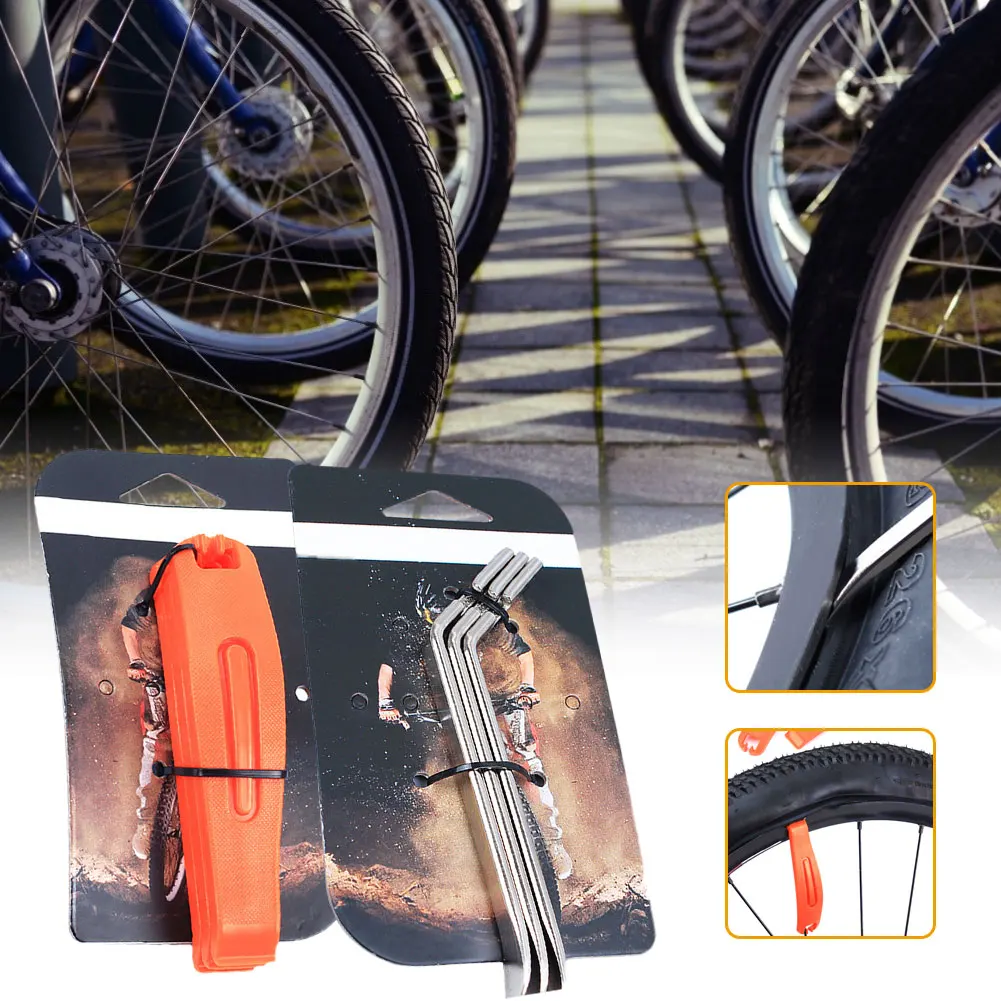 

High Quality 3pcs Bicycle Nylon Tire Lever Steel Tire Bar Mountain Bike Tires Plastic Tire Repair Crowbar Tool Fast Delivery