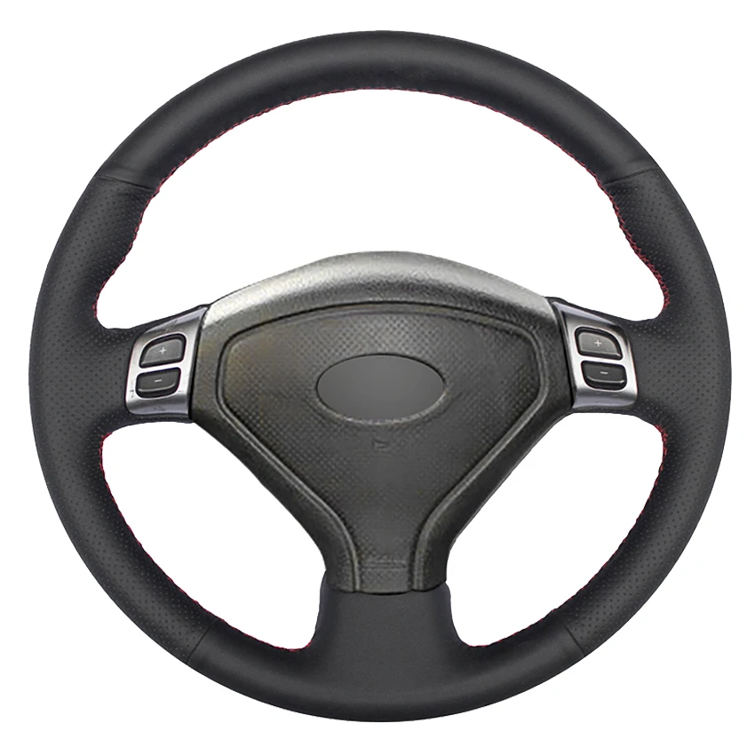 

Black Genuine Leather Hand-stitched Car Steering Wheel Cover For Subaru Forester 2004-2006 Outback 2004 2005 Legacy 2004-2006