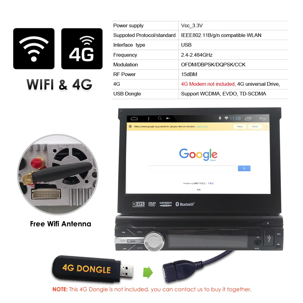 7 &quotУниверсальный 1 Дин Радио DVD плеер + аудио GPS навигация Авто стерео Bluetooth ПК
