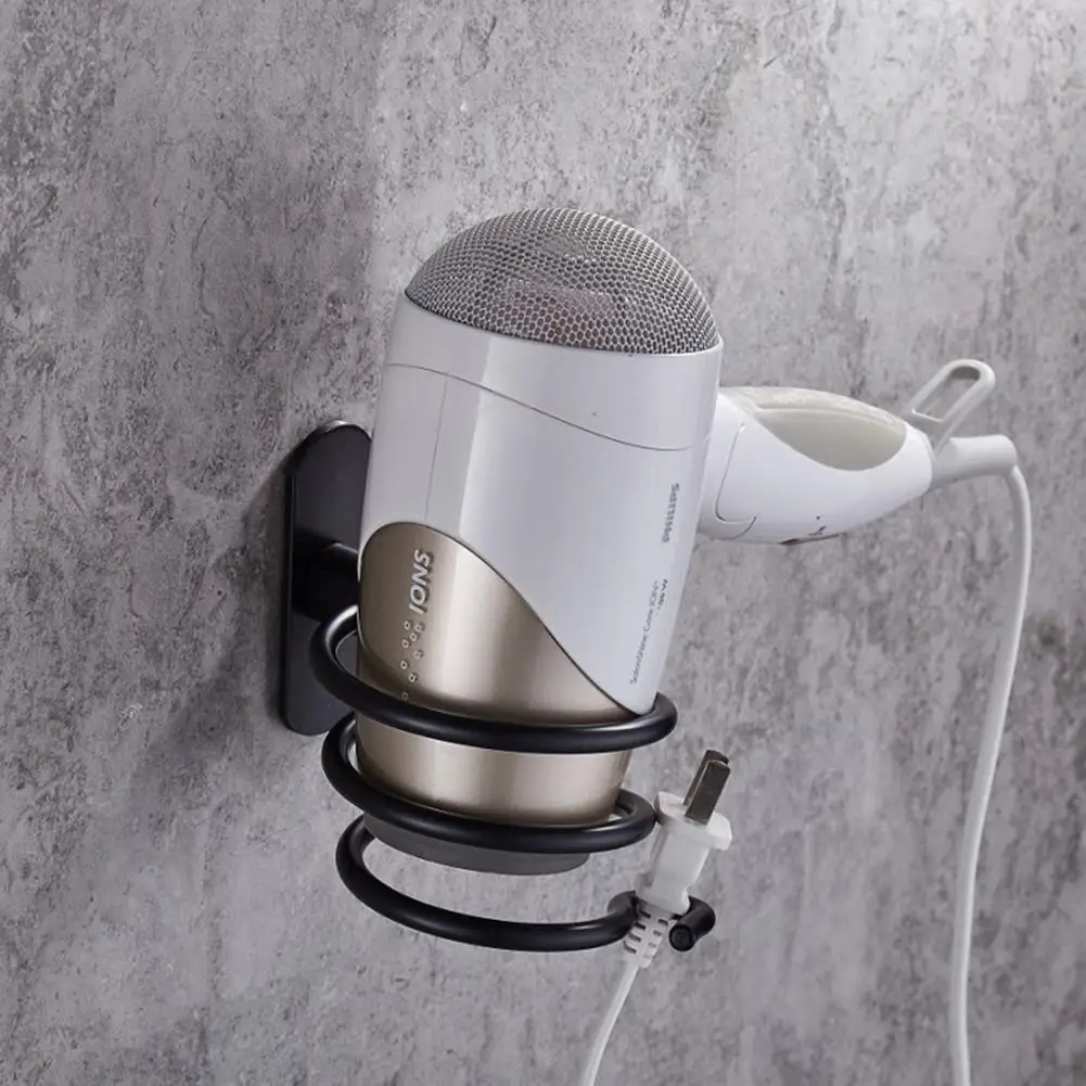 Держатель для фена настенная полка крепление ванной комнаты электрическая