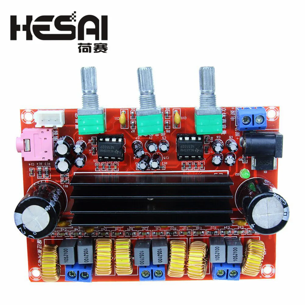 Плата цифрового усилителя TPA3116D2 50Wx2 + 100 Вт 2 1 Sound Channel 12 24 В DC M139 DIY макетная