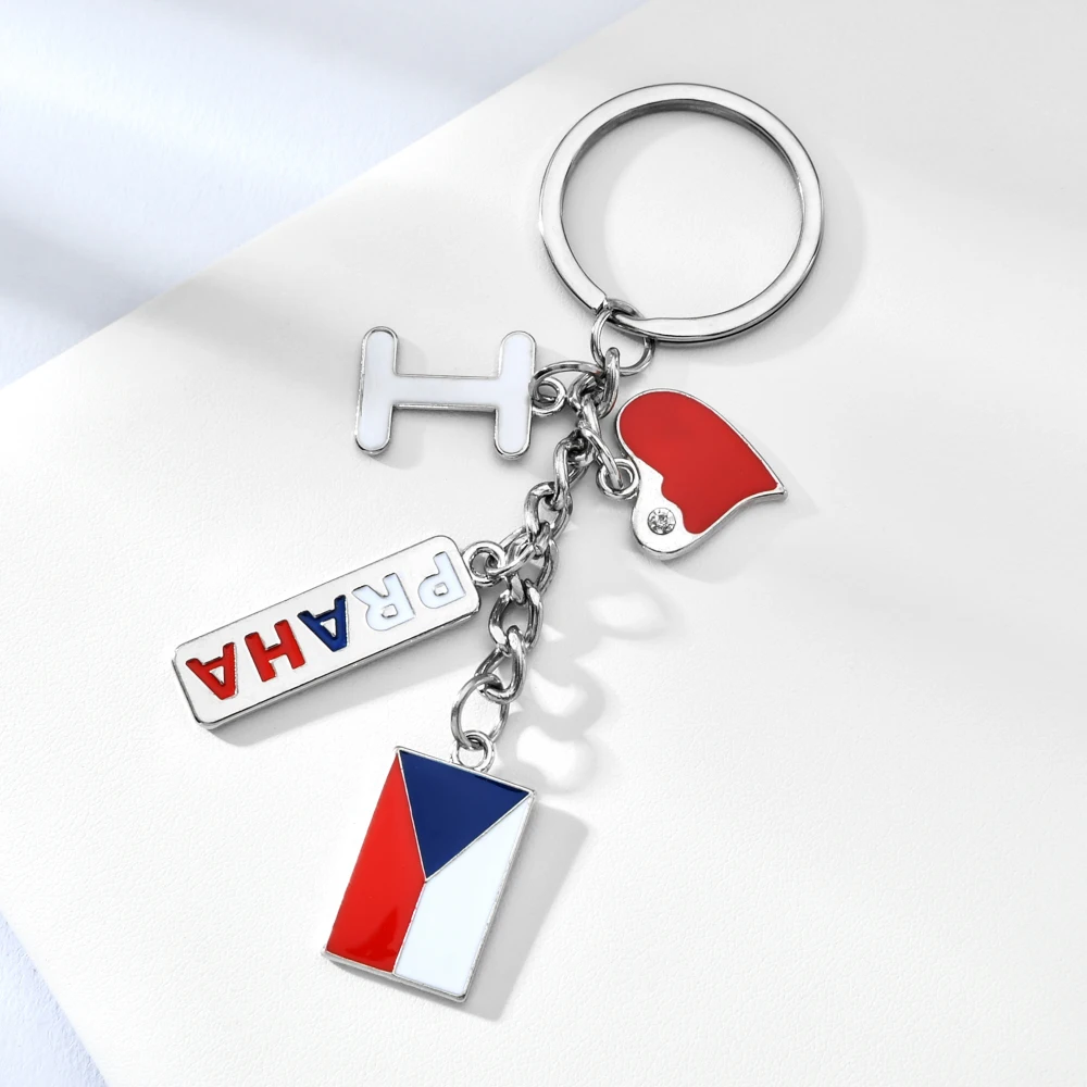 Vicney, чешский брелок, я люблю Прагу, брелок из цинкового сплава, брелок для ключей, прагский сувенир из поездки подарок для лучшего друга