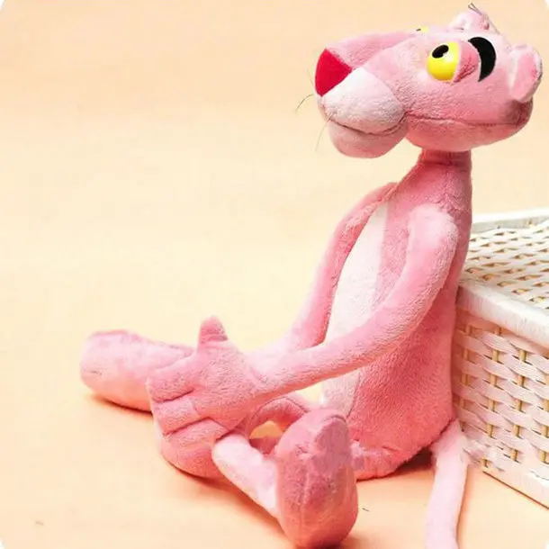 

38CM Pink Panther Stuffed Doll Baby Plush Toys Lovely Soft Baby Kids Child Cotton Naughty Soft Plaything Gift Pink Leopard