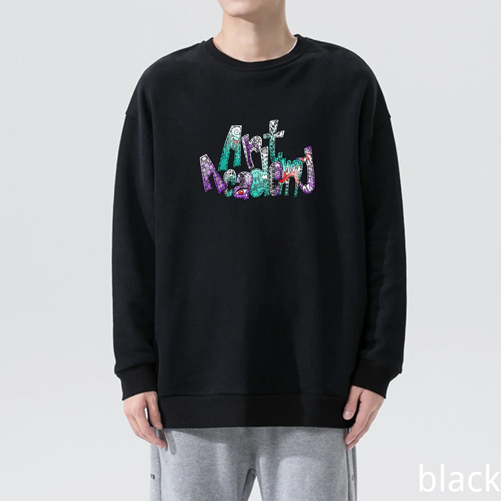 

2021 New Mens Casual printing Sweatshirts Hoodie IKNIKEC Men Pieces Multi Color O-Neck Fashion Harajuku Style Male Sweatshirt