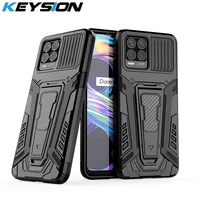keysion shockproof armor case for realme 8 8 pro stand phone back cover for oppo a94 5g a74 f19 pro plus reno 5 lite 5f 5z 5g