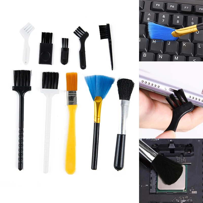 

10 Pcs Portable Practical Anti-Static Dusting Brush Fine Laptop Cleaning PC Keyboard Cleaner
