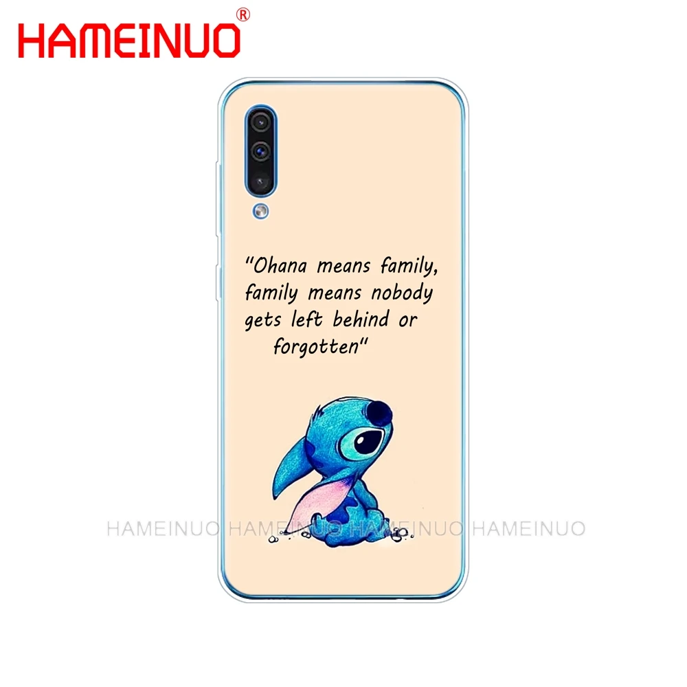 43461 Силиконовый чехол для телефона samsung Galaxy S10 E PLUS A10 A20 A30 A40 A50 A70 A10E A20E M20 чехол "Лило и Стич" ohana famil - Цвет: 43461