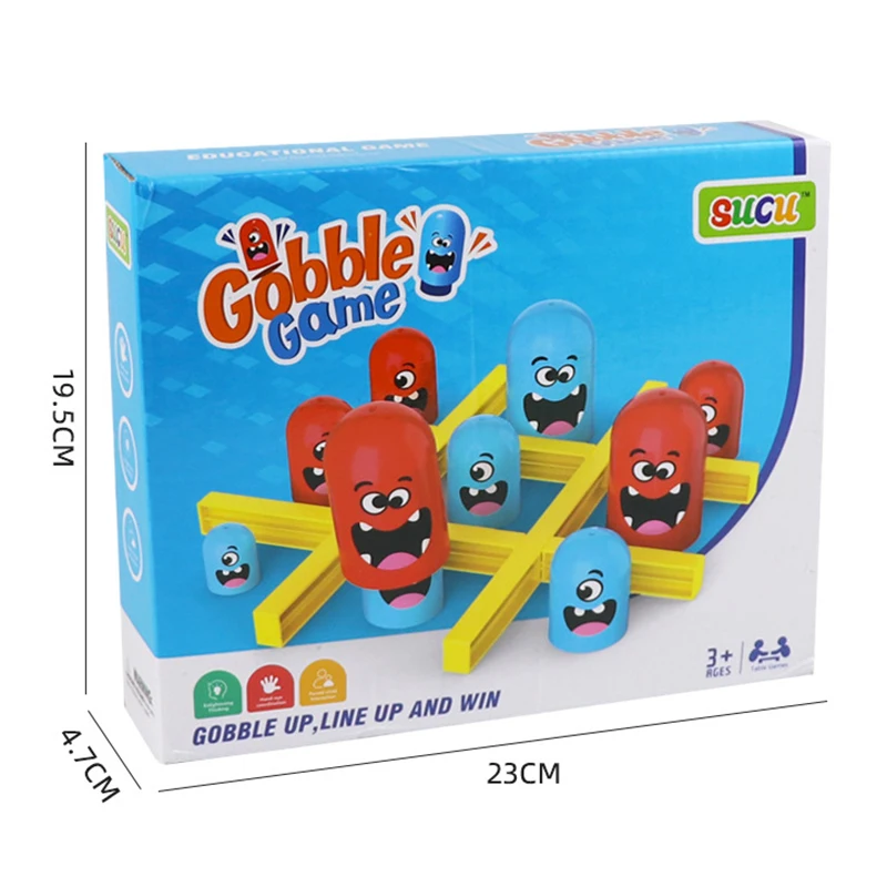 Tictactoe-tablero de ajedrez Ox para ni&ntilde;os, juego educativo Montessori, juguete de ocio, interacci&oacute;n entre padres e hijos-5