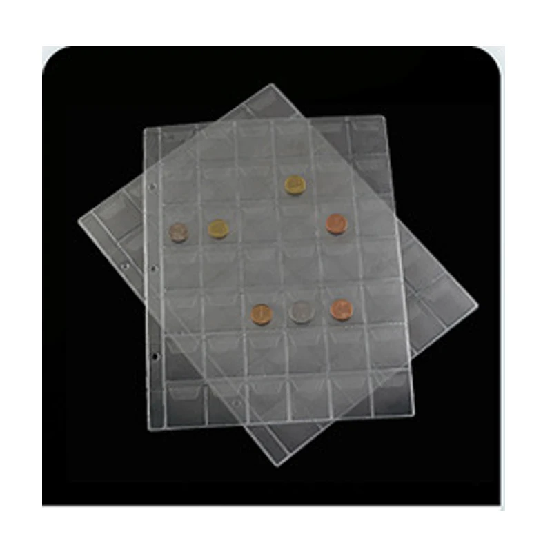 

10PCS 20/30/42 pocket coins collection album for coins albums page PVC transparent inside pages 250 x 200 mm coins loose leaf