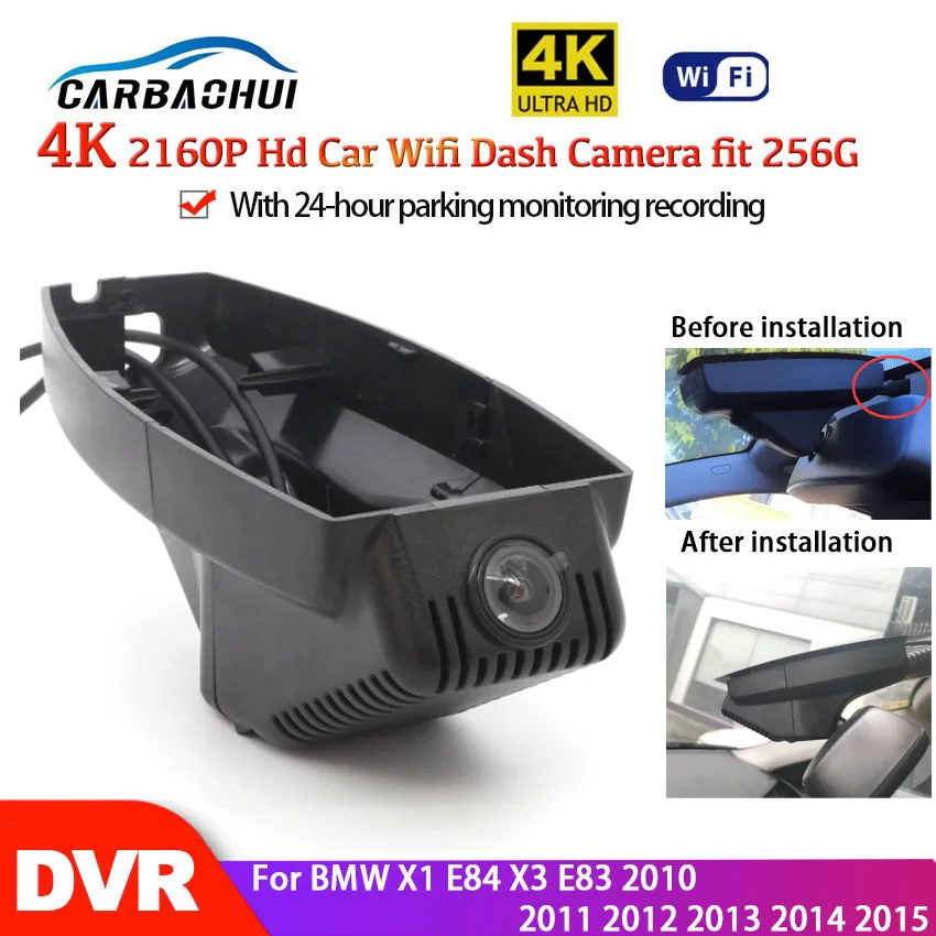 4K Car DVR Wifi Video Recorder Dash Came 24h Parking Monitoring Night Vision For BMW X1 E84 X3 E83 2010 2011 2012 2013 2014 2015
