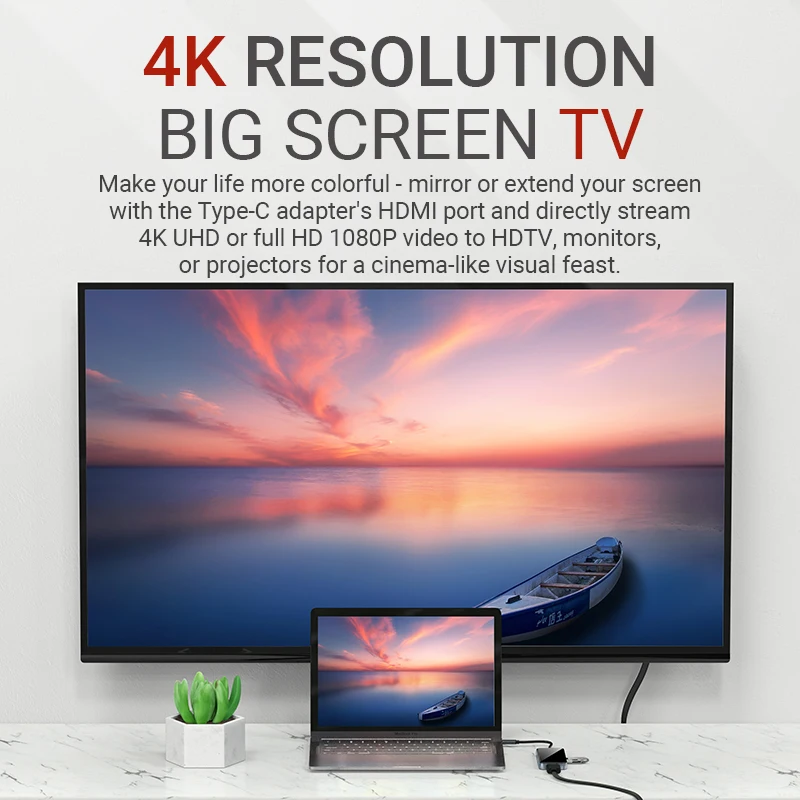 hoco USB C хаб Type на 3.0 4K HDMI Ethernet RJ45 PD2.0 67W алюминиевый адаптер сплиттер 5Gbps передача