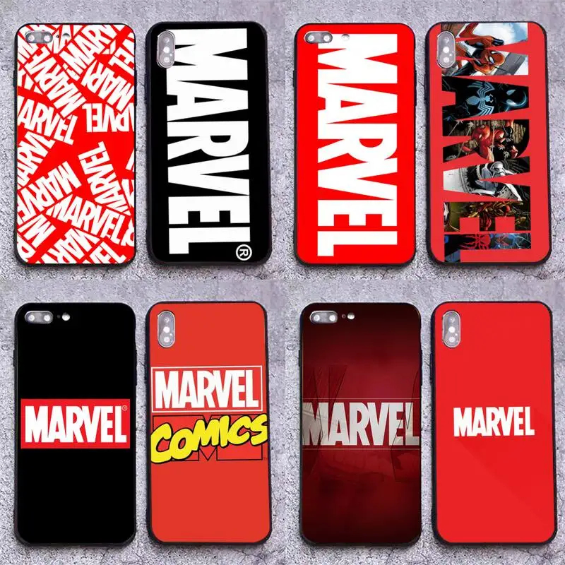 Модный простой чехол для телефона MARVEL iphone 12 11 Pro Max Mini XS 8 7 6 6S Plus X 5S SE 2020 XR