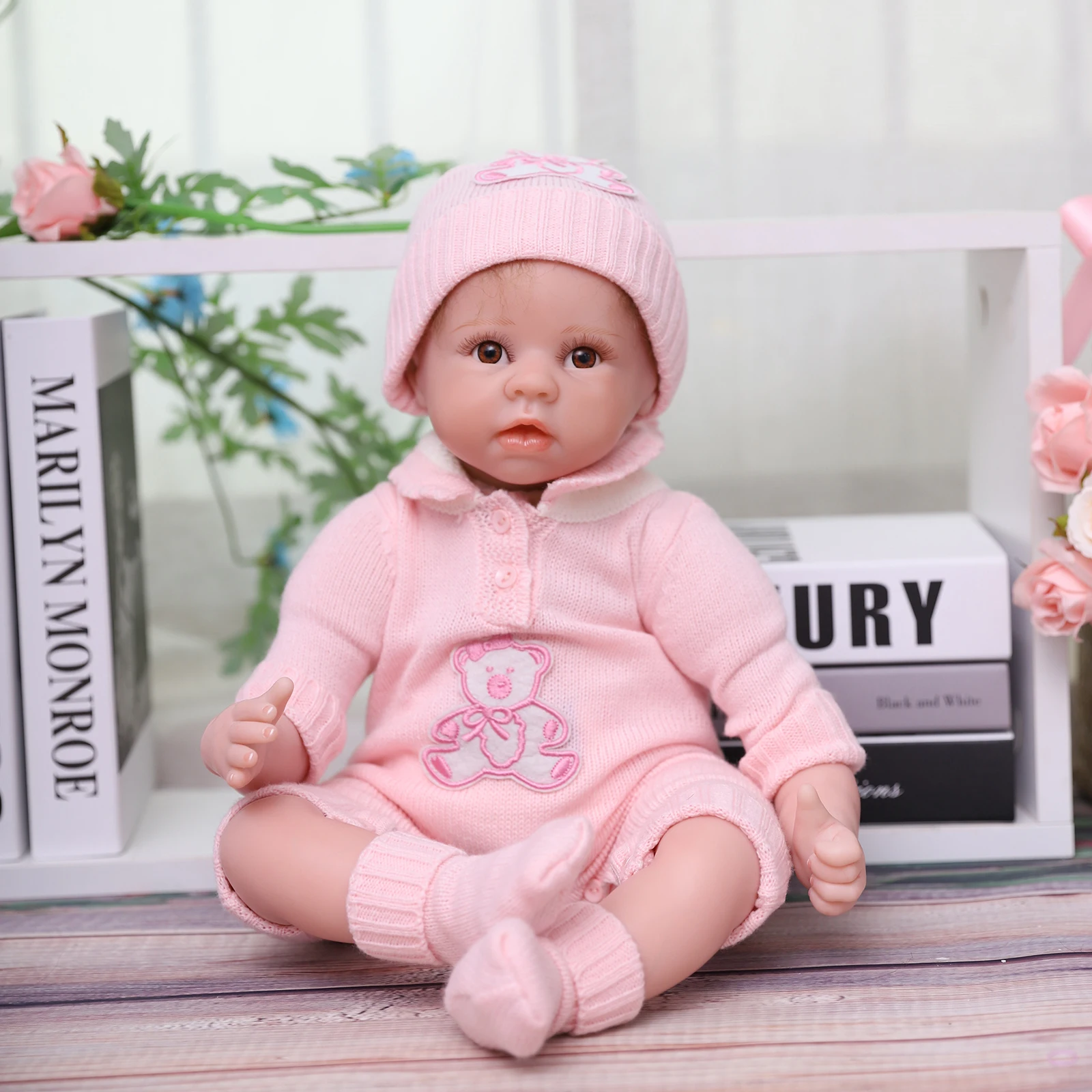Reborn Doll Girl Realistic Soft Silicone Vinyl   55 Cm 22 Inch  Simulate Real Face Toddler  Gift Anatomically Correct Cheap
